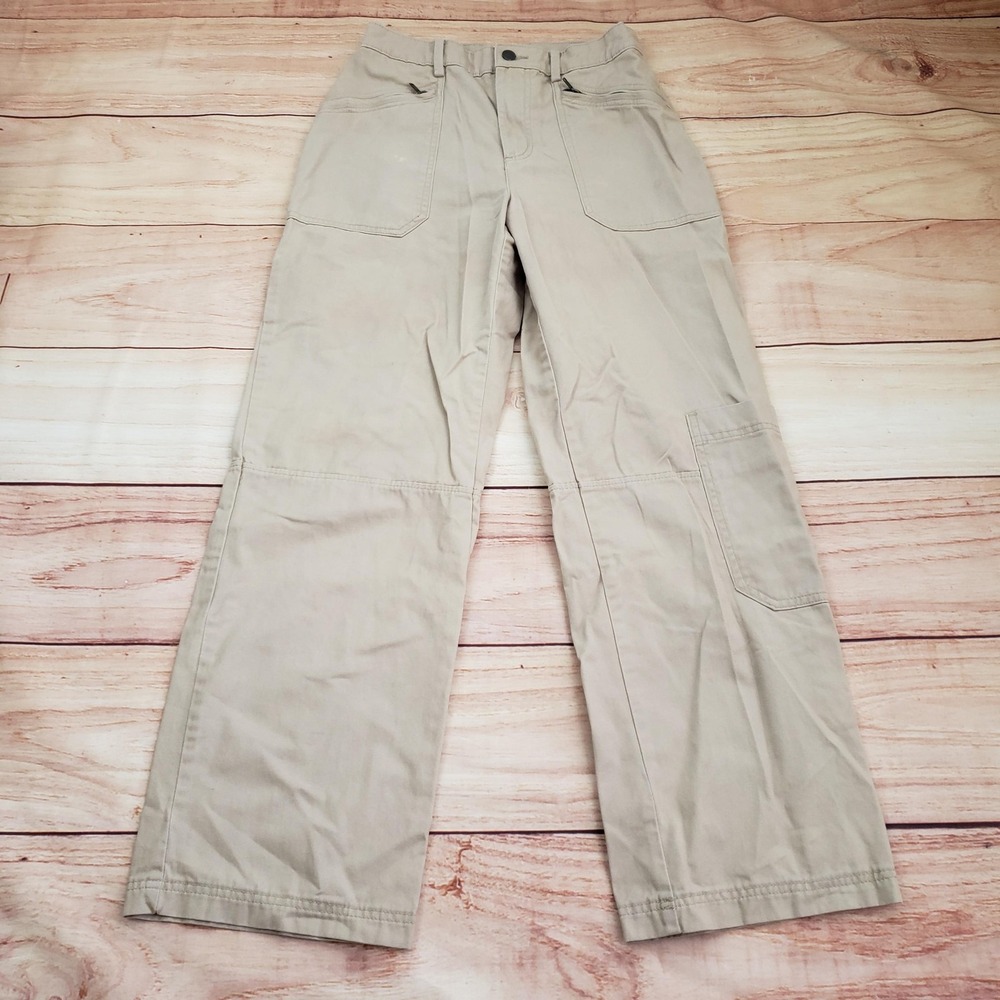 H&M Pants Womens 4 Beige Utility Carpenter 100% Cotton Workwear Casual